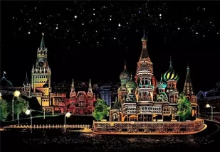 Magiczna Zdrapka - Plac Czerwony 40,5x28,5cm - Yuelu - Zabawki kreatywne - miniaturka - grafika 1
