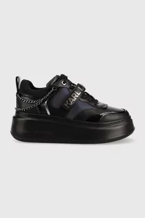 Sneakersy damskie - Karl Lagerfeld sneakersy skórzane ANAKAPRI kolor czarny - grafika 1