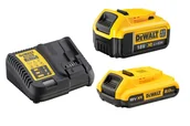 Ładowarki do elektronarzędzi - Zestaw akumulator 2 Ah i 4Ah 18V + ładowarka DCB113MDR-QW DEWALT - miniaturka - grafika 1