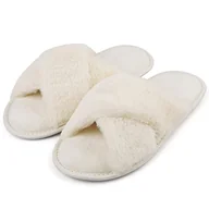 Skarpetki dla dzieci - riemot Kapcie damskie, zimowe pluszowe pantofle z pianki z pamięcią kształtu, ciepłe kapcie domowe, wygodne, antypoślizgowe, puszyste pantofle, beżowe, rozmiar 38-39, beżowy, 38/39 EU - miniaturka - grafika 1