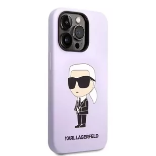 Karl Lagerfeld Etui KLHCP14XSNIKBCU do iPhone 14 Pro Max 6,7" hardcase Silicone Ikonik purpurowy/purple - Etui i futerały do telefonów - miniaturka - grafika 4