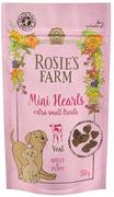 Przysmaki dla psów - Rosie's Farm 30% taniej! Rosie's Farm Snacks, różne rodzaje, 5 x 50 / 70 g - Puppy & Adult "Mini Hearts", cielęcina, 5 x 50 g - miniaturka - grafika 1