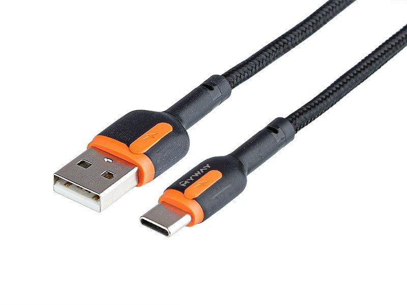 Kabel MYWAY do ładowania i synchronizacji, w oplocie z mikrofibry, 100 cm, USB USB-C