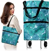 Torby męskie - Wózek Zakupowy Składany Na Kółkach Oxford Pojemny Składana Torba Na Zakupy - miniaturka - grafika 1