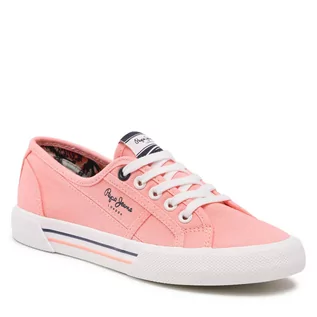 Trampki damskie - Pepe jeans Tenisówki Brady W Iselin PLS31351 Light Peach 108 - grafika 1