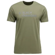 Koszulki sportowe męskie - Koszulka męska Black Diamond M Mini Stacked Ss Tee Rozmiar: M / Kolor: zielony - miniaturka - grafika 1