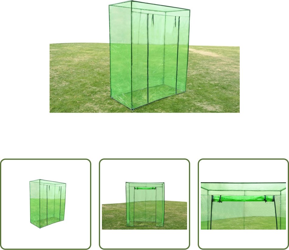 The Living Store Szklarnia stalowa rama PVC