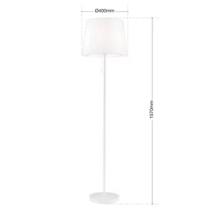 Tekstylna lampa stojąca Ludwig, biała - Lampy stojące - miniaturka - grafika 3