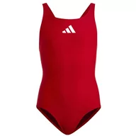 Stroje kąpielowe - Kostium kąpielowy adidas 3 Bars Sol ST Jr (kolor Czerwony, rozmiar 116 cm) - miniaturka - grafika 1