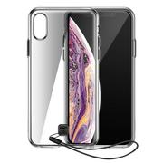 Etui i futerały do telefonów - Baseus Transparent Key usztywnione etui z żelową ramką iPhone XS Max czarny (WIAPIPH65-QA01) WIAPIPH65-QA01 - miniaturka - grafika 1