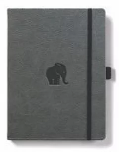 Dingbats Wildlife notes reporterski w twardej oprawie, format A5+, okładka ze sztucznej skóry, z mikroperforacjami, papier 100 gsm, papier kremowy, elastyczny, uchwyt na długopis, zakładka D5023GY - Notesy i bloczki - miniaturka - grafika 2