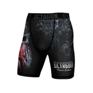 Spodnie sportowe męskie - Octagon Spodenki Kompresyjne Vale Tudo Santa Muerte - miniaturka - grafika 1