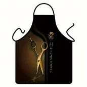 Peleryny fryzjerskie - TEMU 1 szt. Modna peleryna fryzjerska z nadrukiem nożyczek, fartuch do salonu fryzjerskiego, idealny na strzyżenie włosów - miniaturka - grafika 1