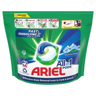 Kapsułki do prania ARIEL All in 1 Pods Mountain Spring - 44 szt. - Woda - miniaturka - grafika 1