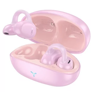 HOCO słuchawki bezprzewodowe / bluetooth stereo TWS OWS EW57 różowy - Słuchawki - miniaturka - grafika 1