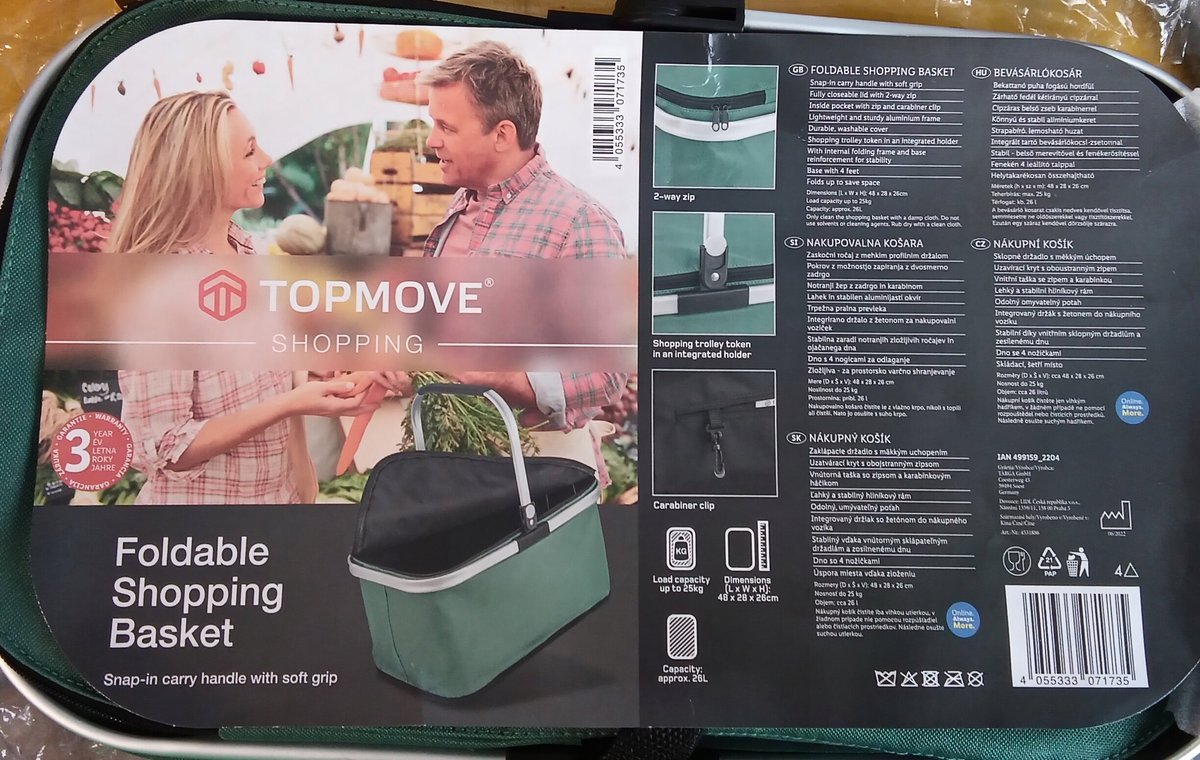 Torba na zakupy TOPMOVE zielony