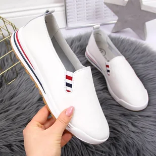 Tenisówki slip on Filippo W PAW313 (kolor Biały, rozmiar 36) - Slip on damskie - miniaturka - grafika 1