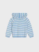 Swetry dla chłopców - Sinsay - Sweter w paski z kapturem - niebieski - miniaturka - grafika 1