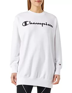 Bluzy damskie - Champion Damska bluza z kapturem Legacy American Classics Powerblend Terry Maxi, biała, S - grafika 1