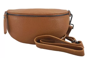 Saszetki / nerki skórzane młodzieżowe - Brązowa jasna - Brązowy jasny - Nerki - miniaturka - grafika 1