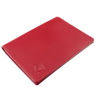 Etui na dokumenty i karty - Skórzane etui RFID na dokumenty oraz dowód rejestracyjny (czerwony) - miniaturka - grafika 1