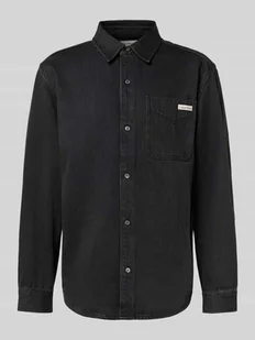 Koszula jeansowa o kroju regular fit z naszywką z logo model ‘Classic’ - Kurtki męskie - miniaturka - grafika 1