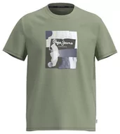 Koszulki męskie - Pepe Jeans Koszulka męska Oldwive, Zielony (kolendra), L - miniaturka - grafika 1