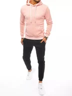 Dresy męskie - Dres męski różowo-czarny Dstreet AX0641-XL - miniaturka - grafika 1