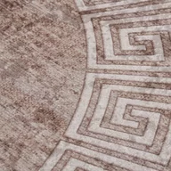 Dywany - vidaXL Dywan z możliwością prania, 120 cm, beżowy, antypoślizgowy - miniaturka - grafika 1