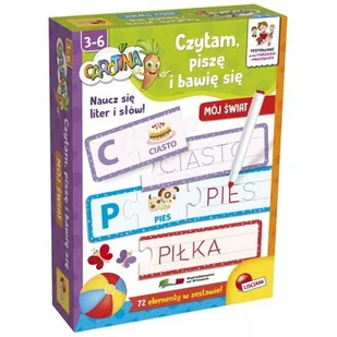 Lisciani Carotina. Czytam, piszę i bawię się. Mój świat - Zabawki interaktywne dla dzieci - miniaturka - grafika 1