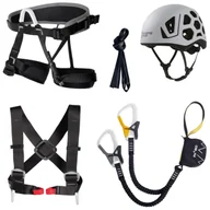 Sprzęt wspinaczkowy - Zestaw Ferratowy Singing Rock Packet Ferrata Exp II Rozmiar: L-XXL / Kolor: czarny/szary - miniaturka - grafika 1