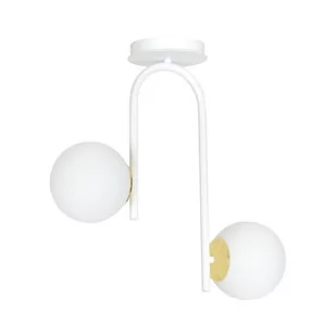 Emibig Ragnar lampa wisząca 2-punktowa biała/złota 1033/2 1033/2 - Lampy sufitowe - miniaturka - grafika 1