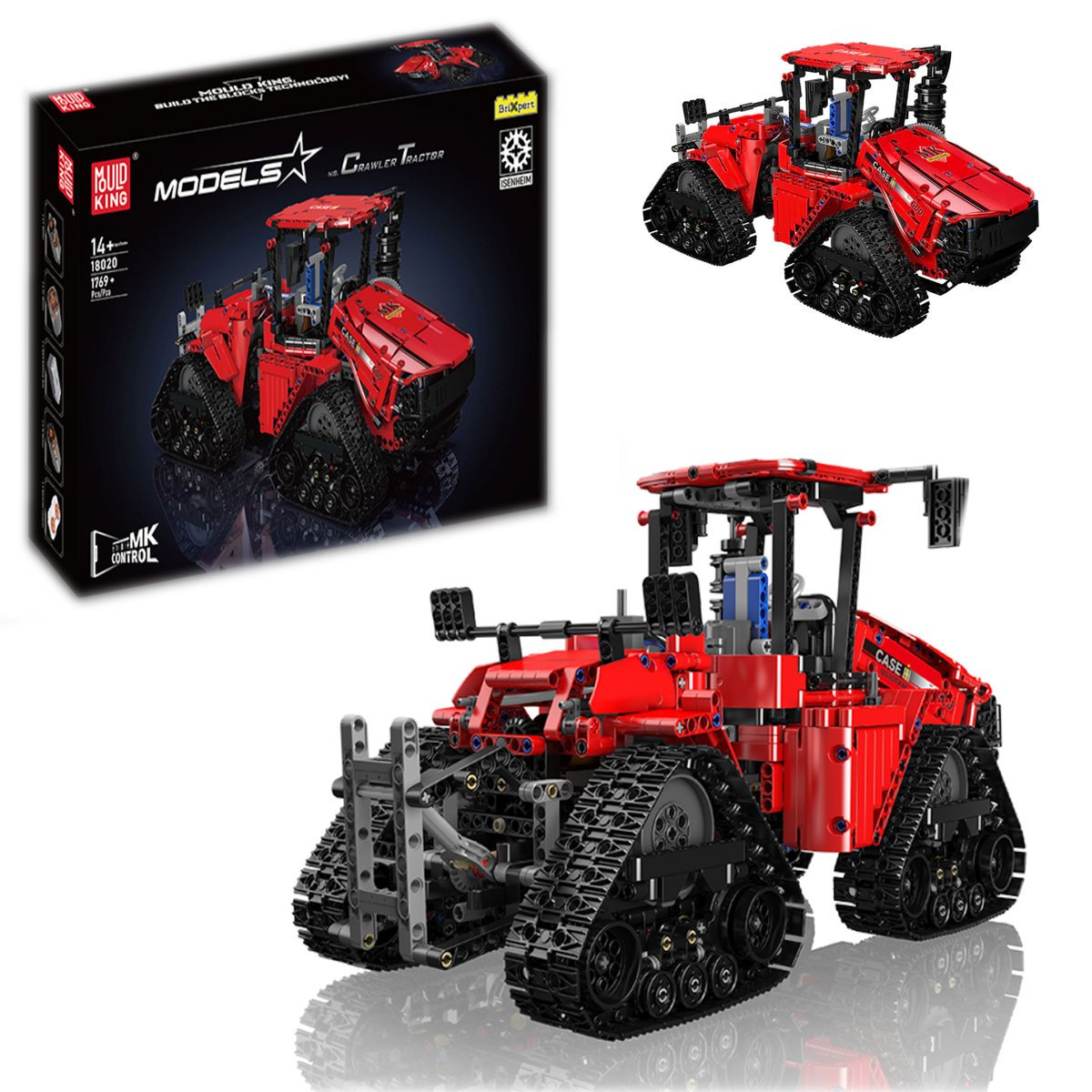 COIL Klocki konstrukcyjne zestaw 1769 el. elementów Traktor czerwony RC j