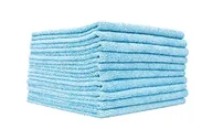 Akcesoria do mycia samochodu - The Rag Company (10 sztuk bez krawędzi 300 16 x 16 ręczników frotte z mikrofibry, jasnoniebieski - miniaturka - grafika 1