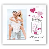 Ramki na zdjęcia - Ramka z motywem miłosnym 10x15 Vera biała - miniaturka - grafika 1