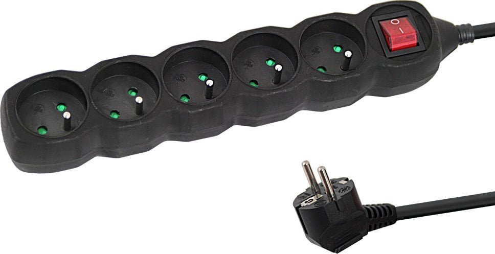 Listwa zasilająca Esperanza ELK216K listwa zasilająca 5 gn. wł. 5m czarna