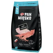 Sucha karma dla psów - Pan Mięsko Indyk z kalmarami chrupki M 20kg karma sucha dla szczeniąt - miniaturka - grafika 1