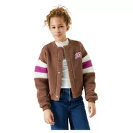 Kurtki i płaszcze dla dziewczynek - Garcia Kids Dziewczęca bluza Colbert + Gilet, Teddy Brown, 146 cm - miniaturka - grafika 1