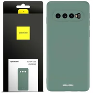 Etui i futerały do telefonów - Spacecase Etui Silicone Case Galaxy S10 dark green - miniaturka - grafika 1
