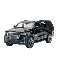 Samochody i pojazdy dla dzieci - Cadillac Escalade Suv Metalowy Model Samochodu 1:24 Dźwięk Światło Prezent - miniaturka - grafika 1