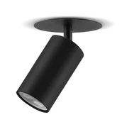 Oprawy, klosze i abażury - Oprawa podtynkowa / tuba maclean mce364 b, punktowa, okrągła, aluminiowa, gu10, 55x100mm, czarna - miniaturka - grafika 1