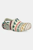Kapcie damskie - Crocs kapcie Classic Lined Fair Isle Clog kolor beżowy 212050 - miniaturka - grafika 1
