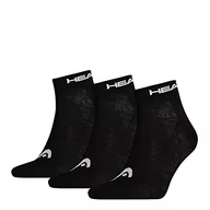 Skarpetki damskie - Head Męskie skarpety sportowe Quarter 3p, opakowanie 3 sztuk, czarne (czarne 200), 35/38 (rozmiar producenta: 035) - miniaturka - grafika 1