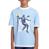 Koszulki sportowe damskie - Koszulka dziecięca New Balance LAKB0155ELE - niebieska - miniaturka - grafika 1