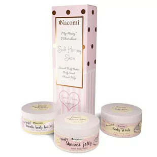 Nacomi SET Sweet Honey Waffers masło do ciała 100g + galaretka do mycia ciała 100g + Peeling do ciała 200g - Zestawy kosmetyków damskich - miniaturka - grafika 1