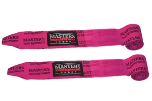 MASTERS Bandaże bokserskie BBE NEON różowe 3 m - Bandaże bokserskie - miniaturka - grafika 1
