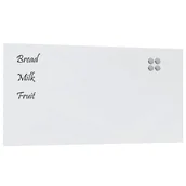 Tablice i flipcharty - vidaXL Ścienna tablica magnetyczna, biała, 100x50 cm, szkło hartowane - miniaturka - grafika 1