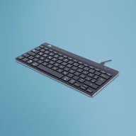 Klawiatury - R-Go Tools Compact Break RGOCODEWDBL klawiatura USB QWERTY Niemiecki Czarny RGOCODEWDBL - miniaturka - grafika 1