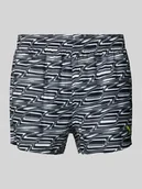 Kąpielówki męskie - Spodenki kąpielowe o kroju slim fit z nadrukiem z logo - miniaturka - grafika 1