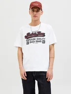 Koszulki męskie - Jack & Jones Koszulka "Jjelogo" w kolorze białym - miniaturka - grafika 1